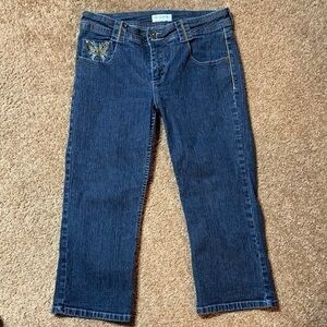 Womans Hot Bottom Capris/cropped Butterflies 13/14
